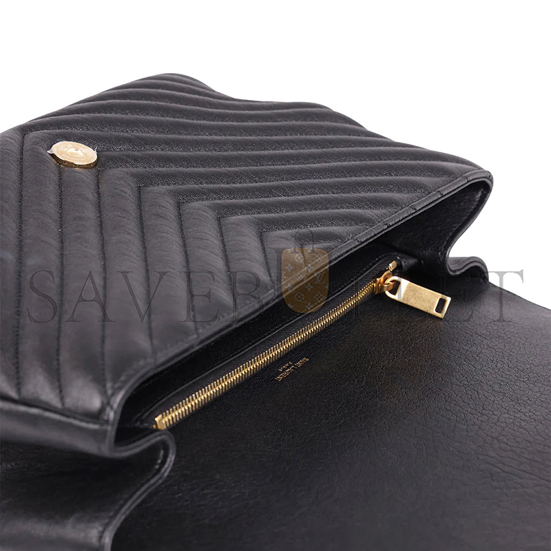 YSL COLLEGE LARGE IN QUILTED LEATHER 600278BRM071000 (32*20*8.5cm)
