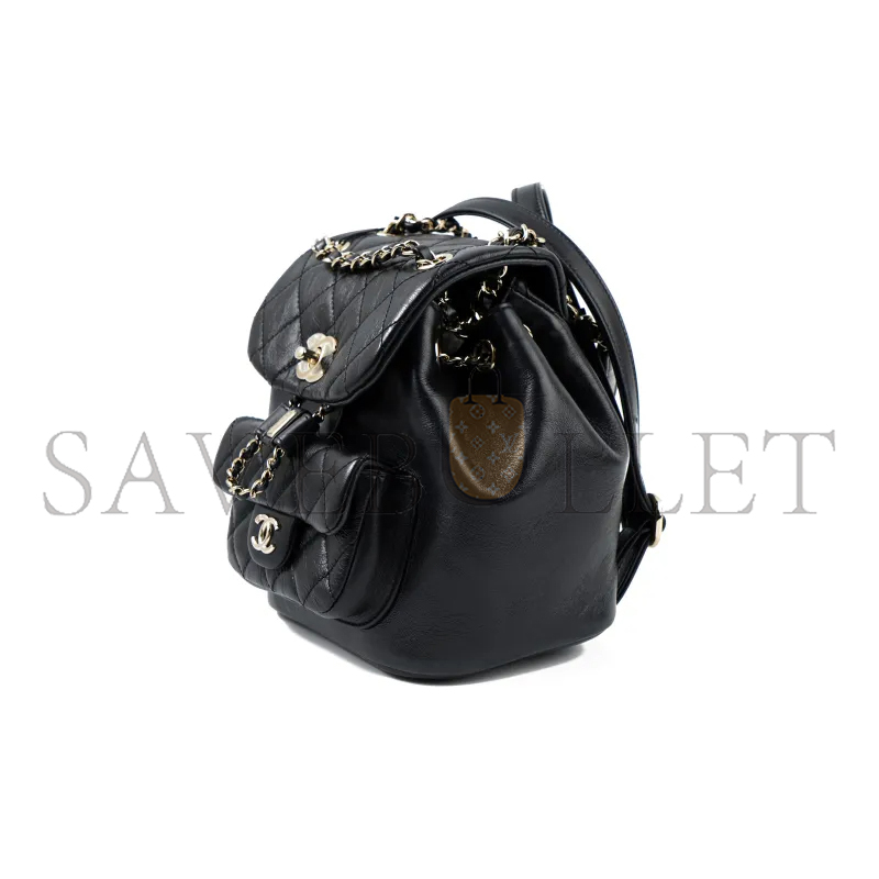 CHANEL BACKPACK BLACK AS2908 B07122 94305 (18*18.5*12cm)