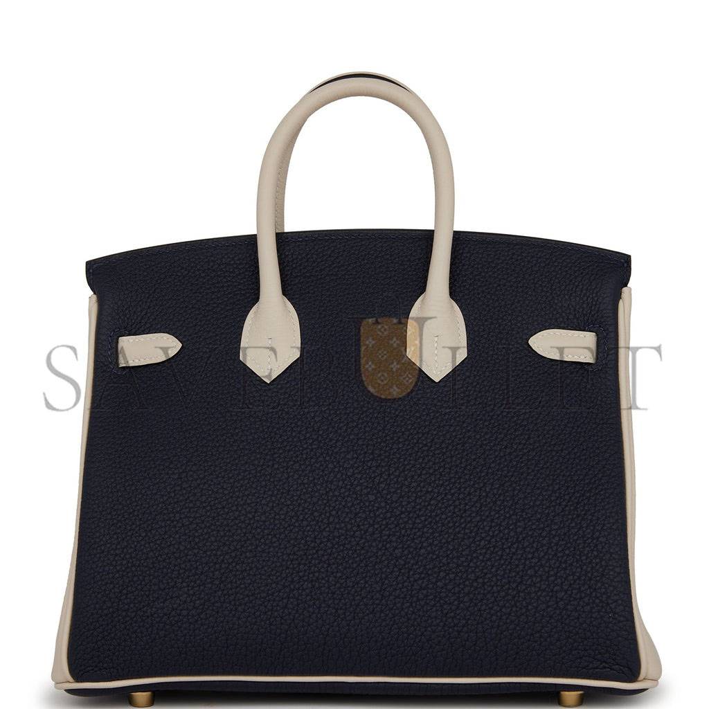 HERMES SPECIAL ORDER (HSS) BIRKIN 25 BLEU NUIT AND CRAIE TOGO GOLD HARDWARE HANDMADE (25cm) HERMES SPECIAL ORDER (HSS) BIRKIN 25 BLEU NUIT AND CRAIE TOGO GOLD HARDWARE HANDMADE (25cm)
