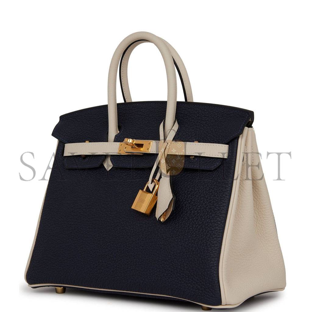 HERMES SPECIAL ORDER (HSS) BIRKIN 25 BLEU NUIT AND CRAIE TOGO GOLD HARDWARE HANDMADE (25cm) HERMES SPECIAL ORDER (HSS) BIRKIN 25 BLEU NUIT AND CRAIE TOGO GOLD HARDWARE HANDMADE (25cm)