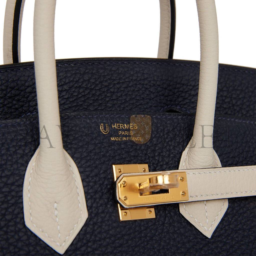 HERMES SPECIAL ORDER (HSS) BIRKIN 25 BLEU NUIT AND CRAIE TOGO GOLD HARDWARE HANDMADE (25cm) HERMES SPECIAL ORDER (HSS) BIRKIN 25 BLEU NUIT AND CRAIE TOGO GOLD HARDWARE HANDMADE (25cm)