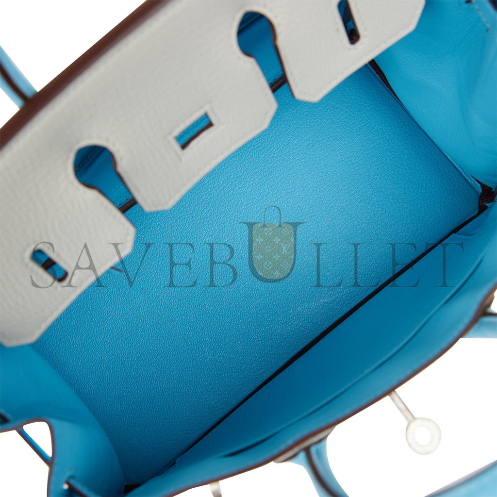 HERMES SPECIAL ORDER (HSS) BIRKIN 25 GRIS PERLE AND BLEU DU NORD CHÈVRE BRUSHED PALLADIUM HARDWARE HANDMADE (25cm) HERMES SPECIAL ORDER (HSS) BIRKIN 25 GRIS PERLE AND BLEU DU NORD CHÈVRE BRUSHED PALLADIUM HARDWARE HANDMADE (25cm)