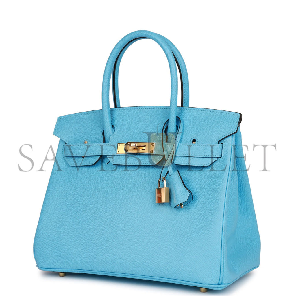 HERMES BIRKIN 30 CELESTE EPSOM GOLD HARDWARE (30cm) HERMES BIRKIN 30 CELESTE EPSOM GOLD HARDWARE (30cm)